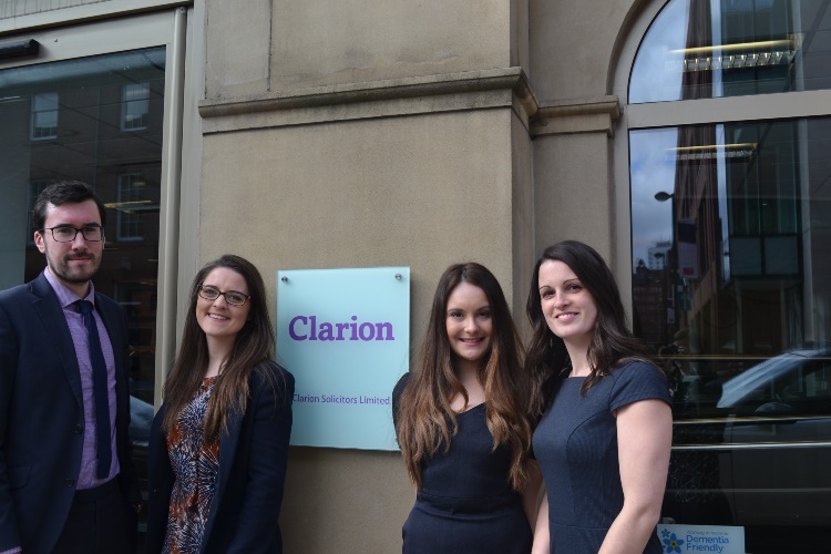 Four trainees qualify at growing Leeds law firm Clarion