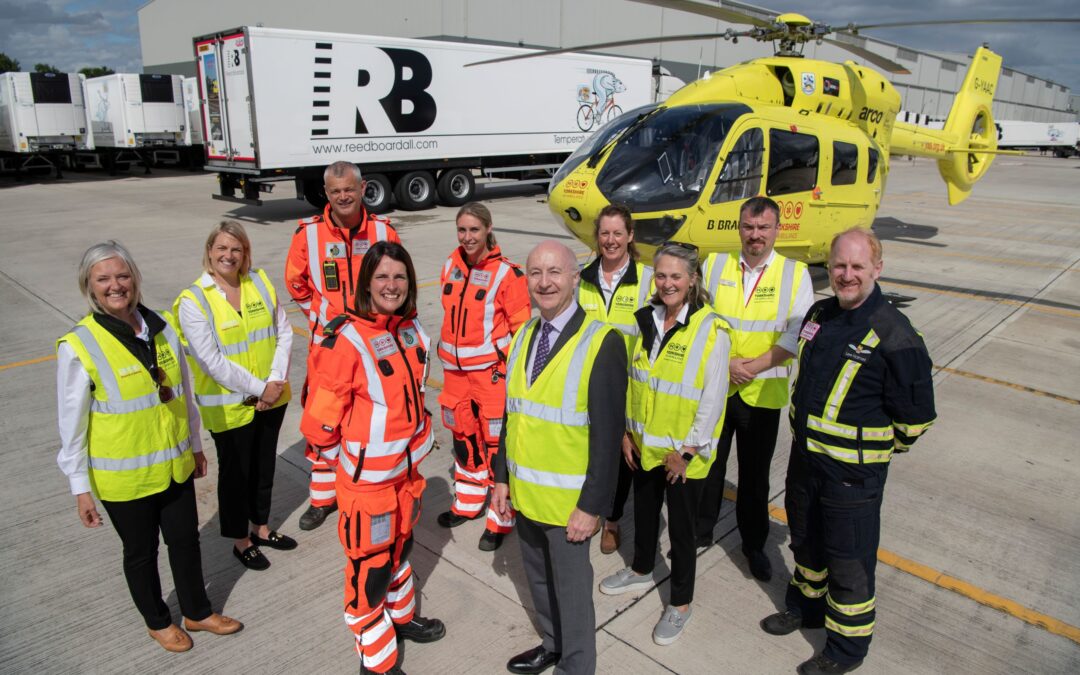Reed Boardall celebrates three-year partnership with Yorkshire Air Ambulance